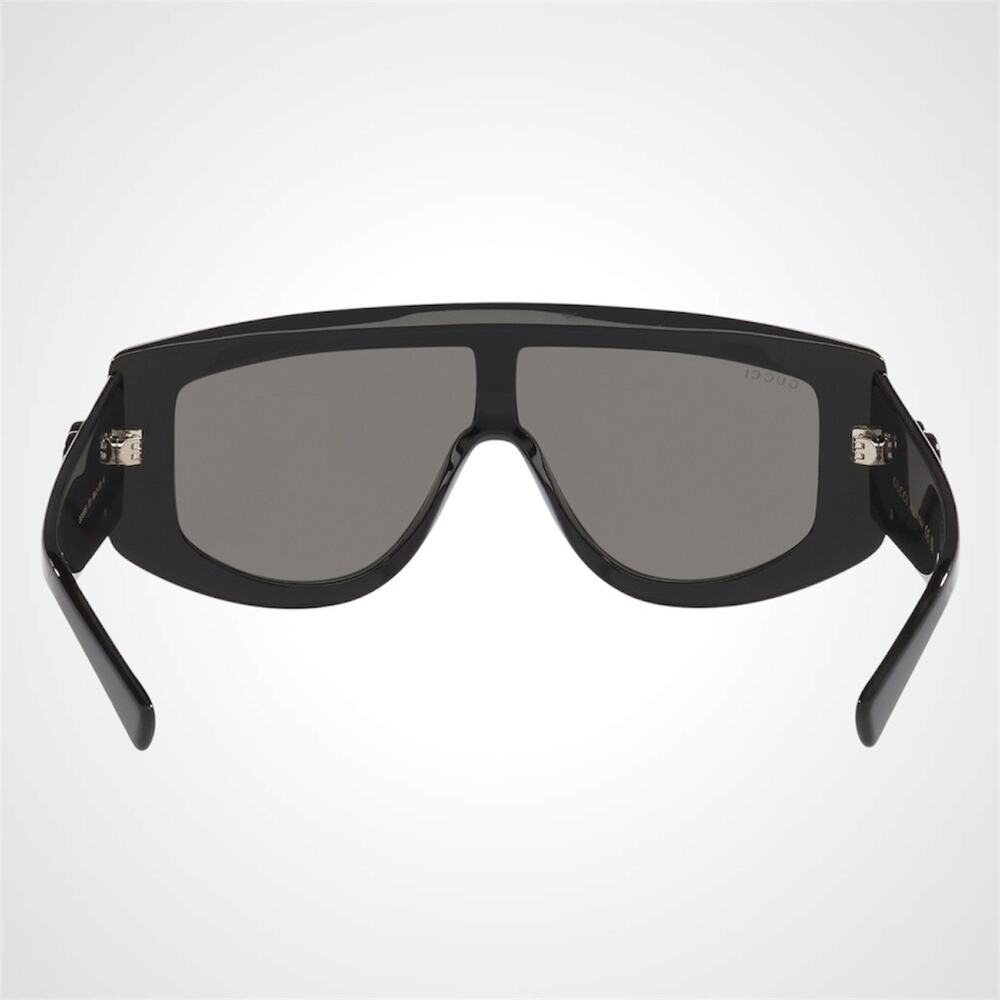 New GUCCI Sunglasses Black Wrap Shield Oversized Grey Lens GG 99-1-130mm - Picture 6 of 8